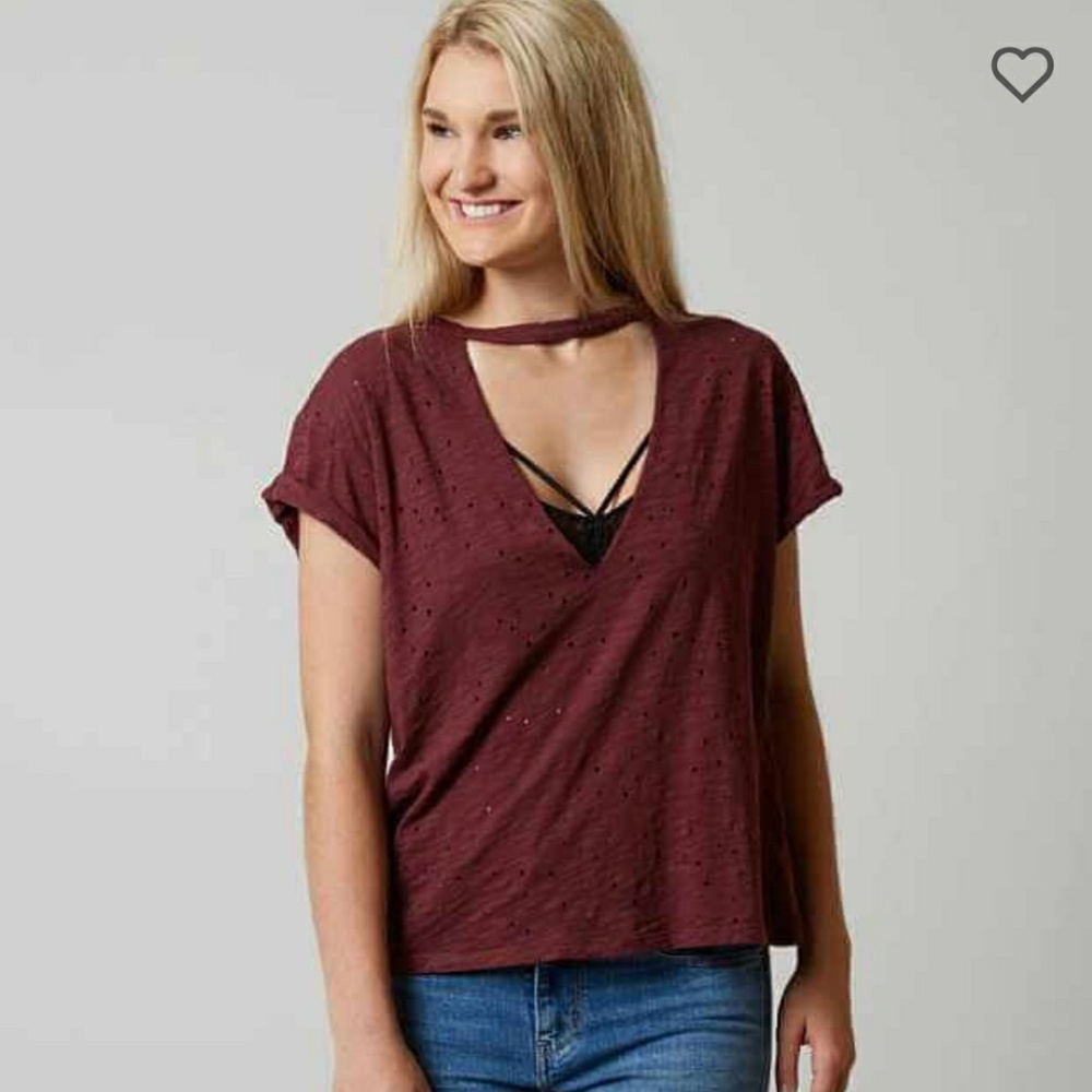Buckle Gilded Intent Deep V T-Shirt